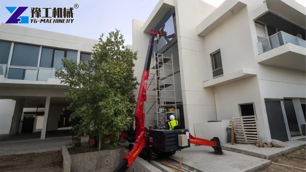 Glass Installation Using Spider Crane
