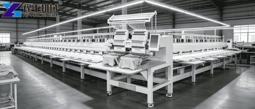 High Speed Embroidery Machine Factory Setup