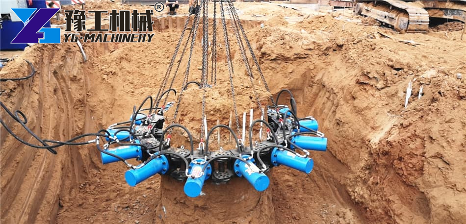 Hydraulic Pile Breaking Operation Work