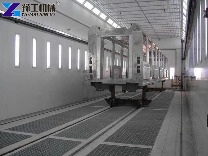 Industrial Abrasive Blasting Room Interior