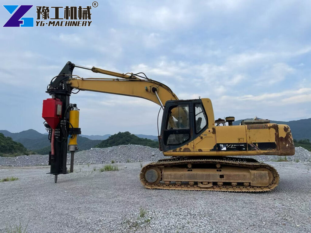 Mini Excavator Hammer Attachment Changing Drill Bit