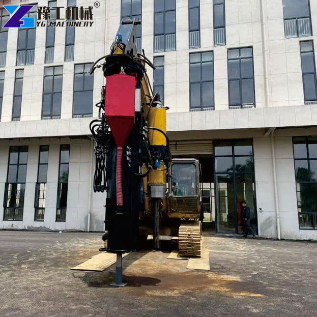 Mini Excavator Rock Breaker Splitting Concrete Foundation
