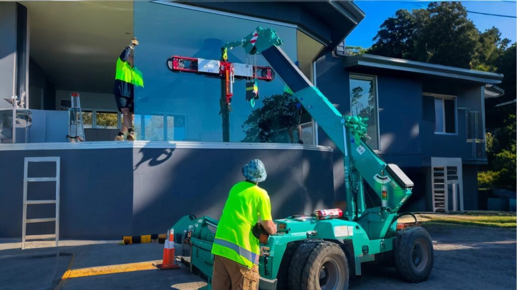 Mini Spider Crane Glass Installation