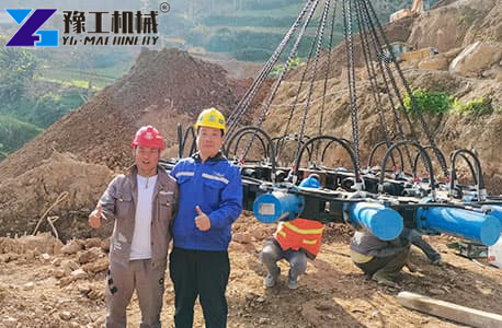 Pile Breaker Operating On Construction Site