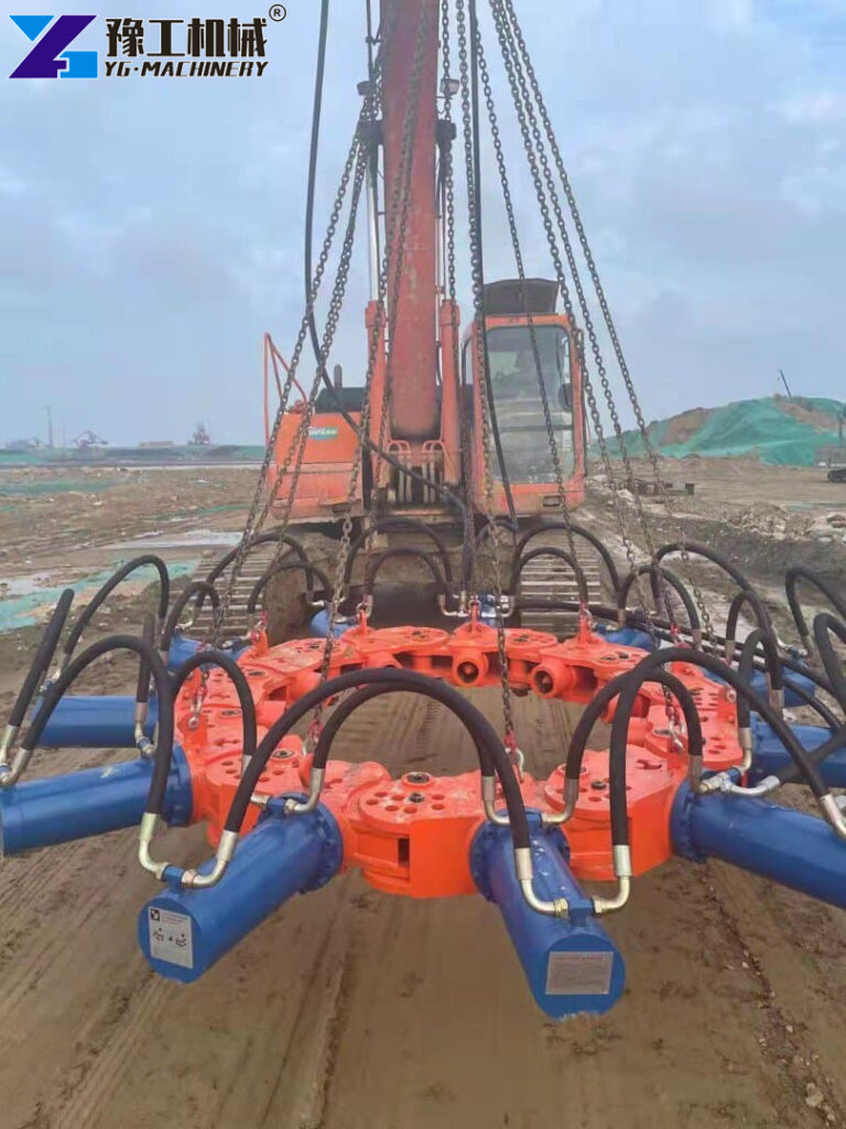Pile Cutting Machine Construction Site