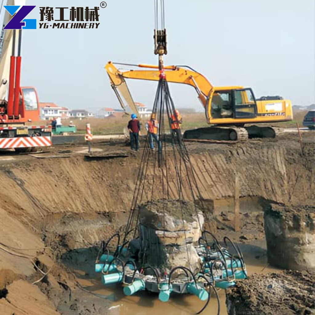 Pile Head Cutting Machine Excavator Work