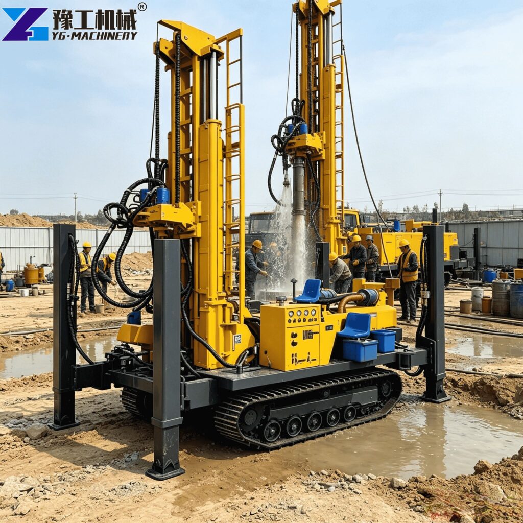 Pneumatic Crawler Drill Machine Field Work