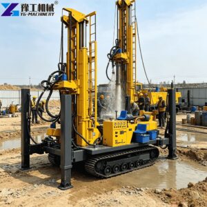 Pneumatic Water Well Drilling Rig Export to Colombia Pneumatic Crawler Drill Machine Field Work