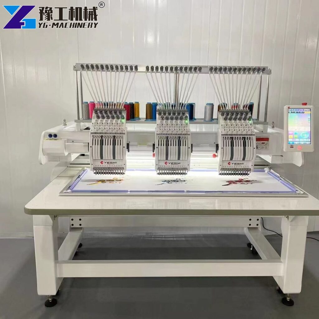 Three Heads Multi Color Embroidery Machine