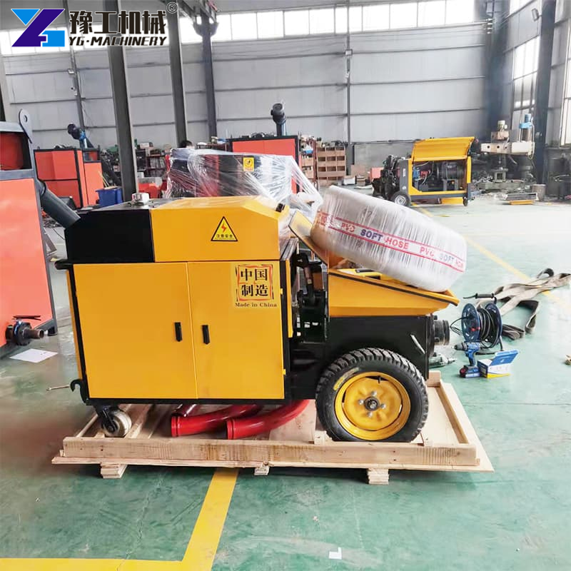 Towable Concrete Pump Towed Behind Work Truck