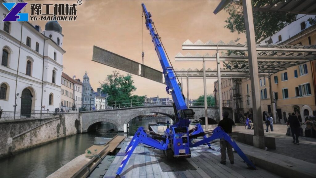 Tracked Mini Crane Construction Project
