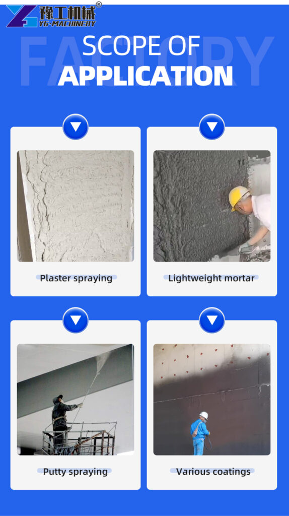 Wall Mortar Cement Spray Plaster Application