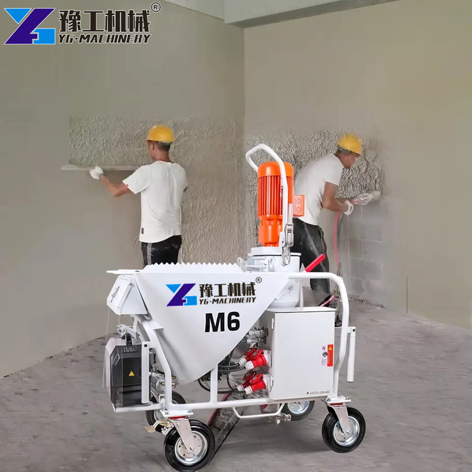 Wall Plaster Spray Machine Operation