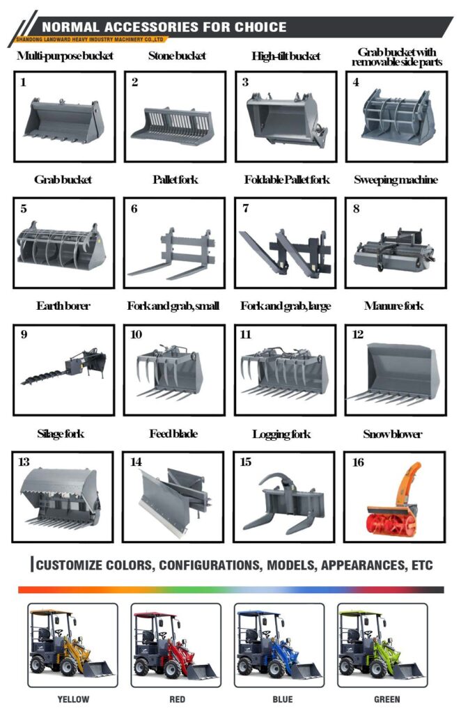 YG Compact Electric Loader Alternative Equipment