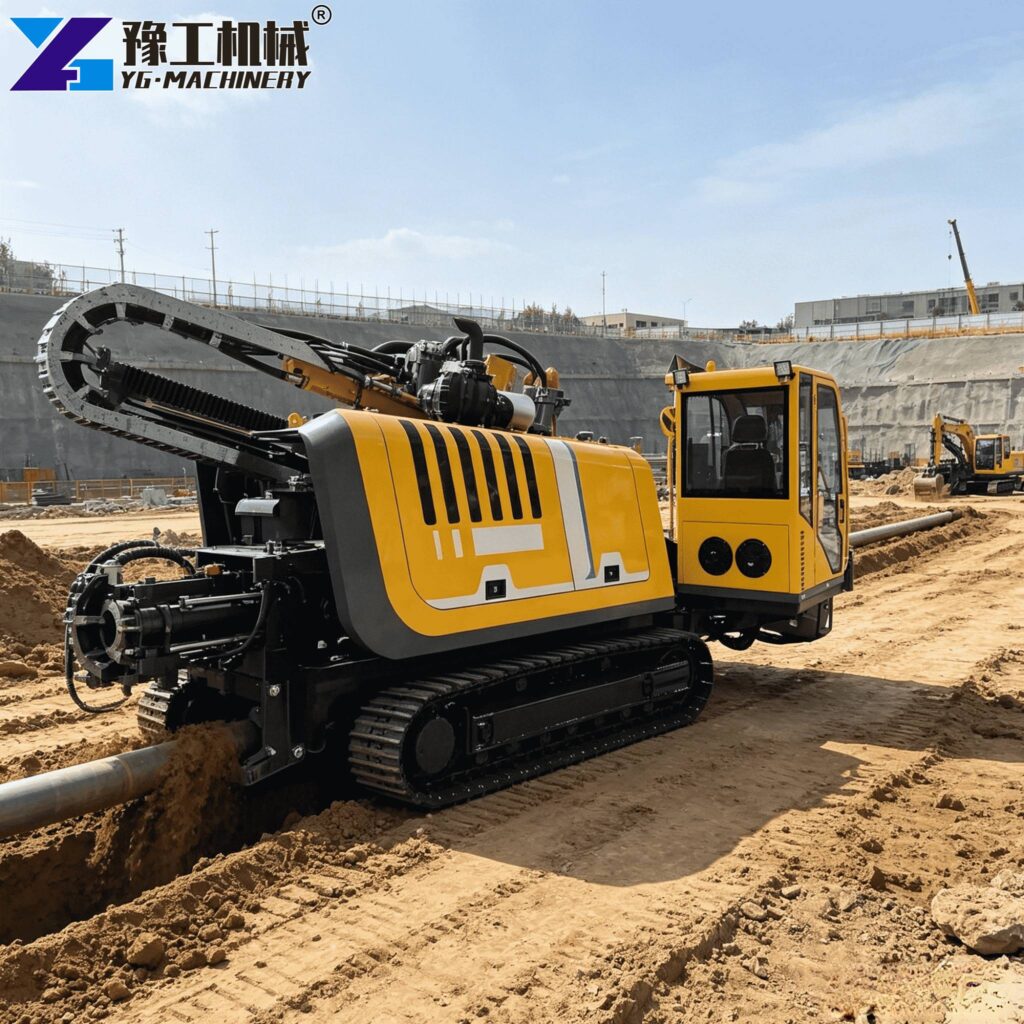 Yellow Directional Drilling Equipment Working