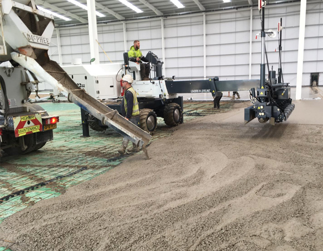 Advanced Laser Concrete Screed Machine