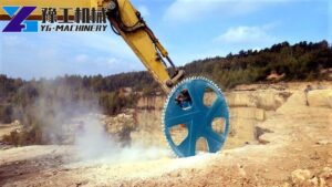 Excavator Rock Saw Attachment For Rock And Concrete Cutting Concrete Cutting Excavator Attachment