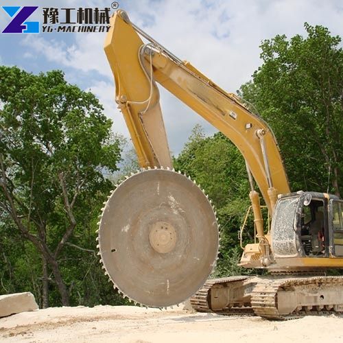 Excavator Rock Saw Construction