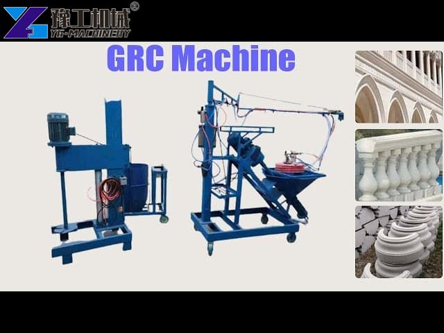 GRC Spray Machine Creating Textured Panels
