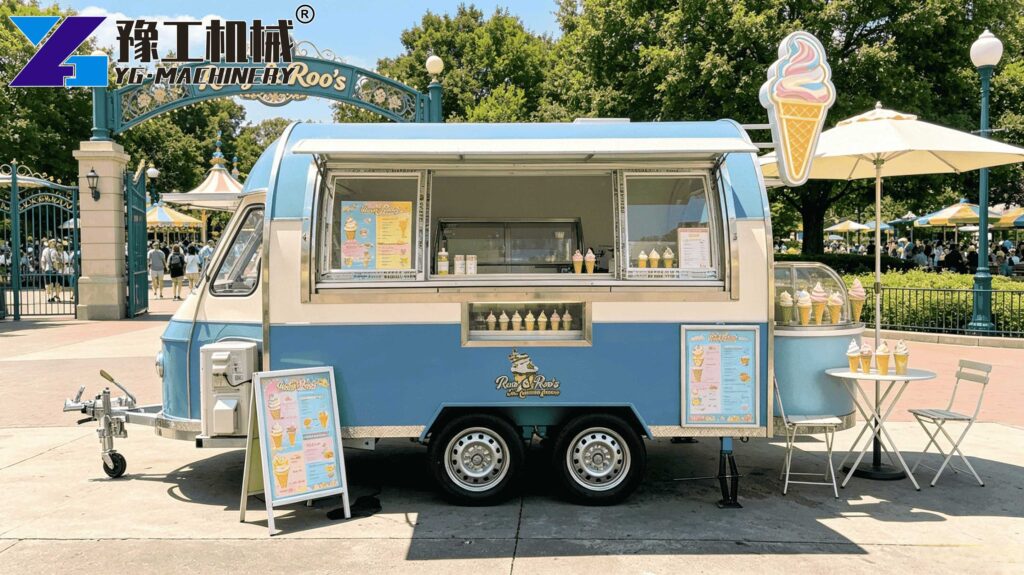 Ice Cream Food Trailer Serving Window Design