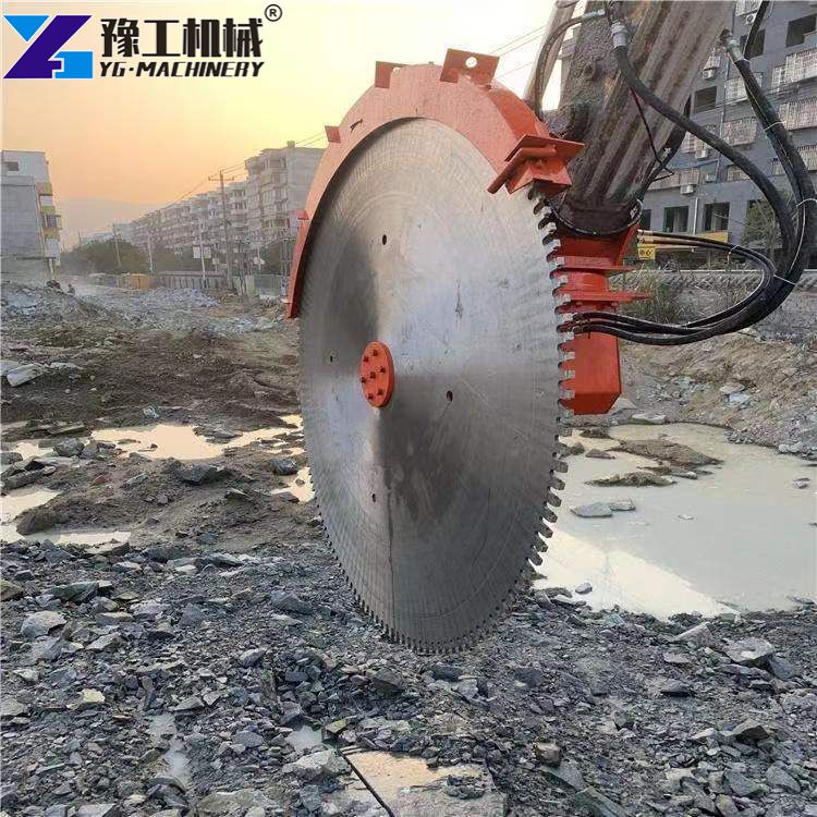 Industrial Diamond Rock Saw Demolition Site