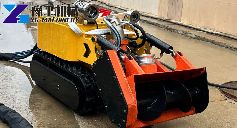 Pipe Cleaning Robot Operation