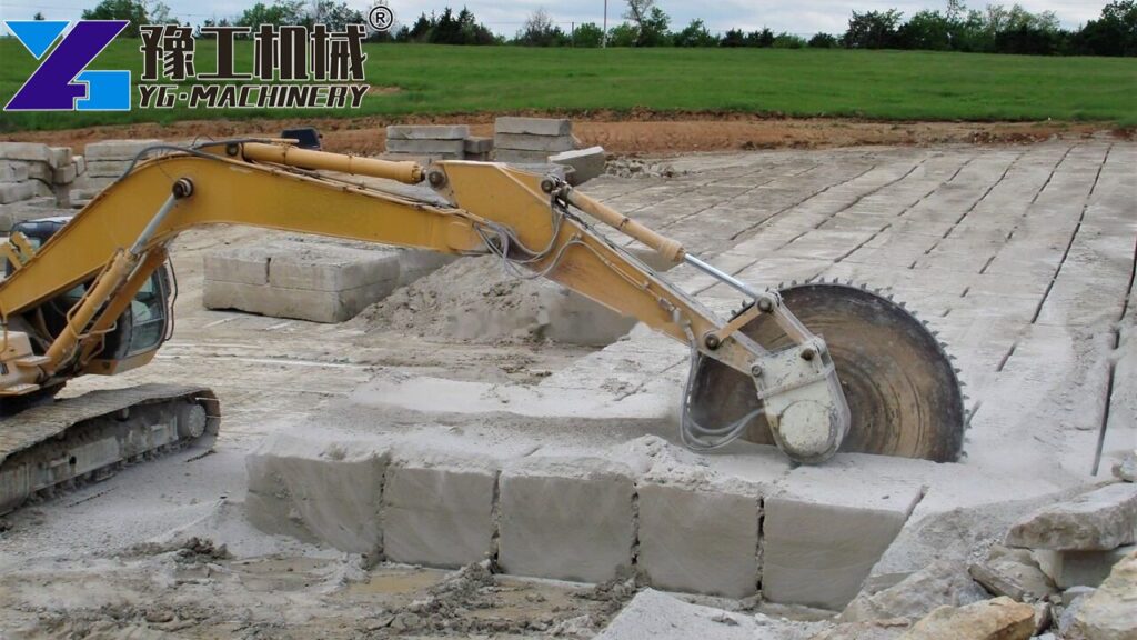 Rock Saw Attachment for Excavator