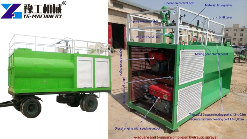 Small Hydroseeder Machine Operation