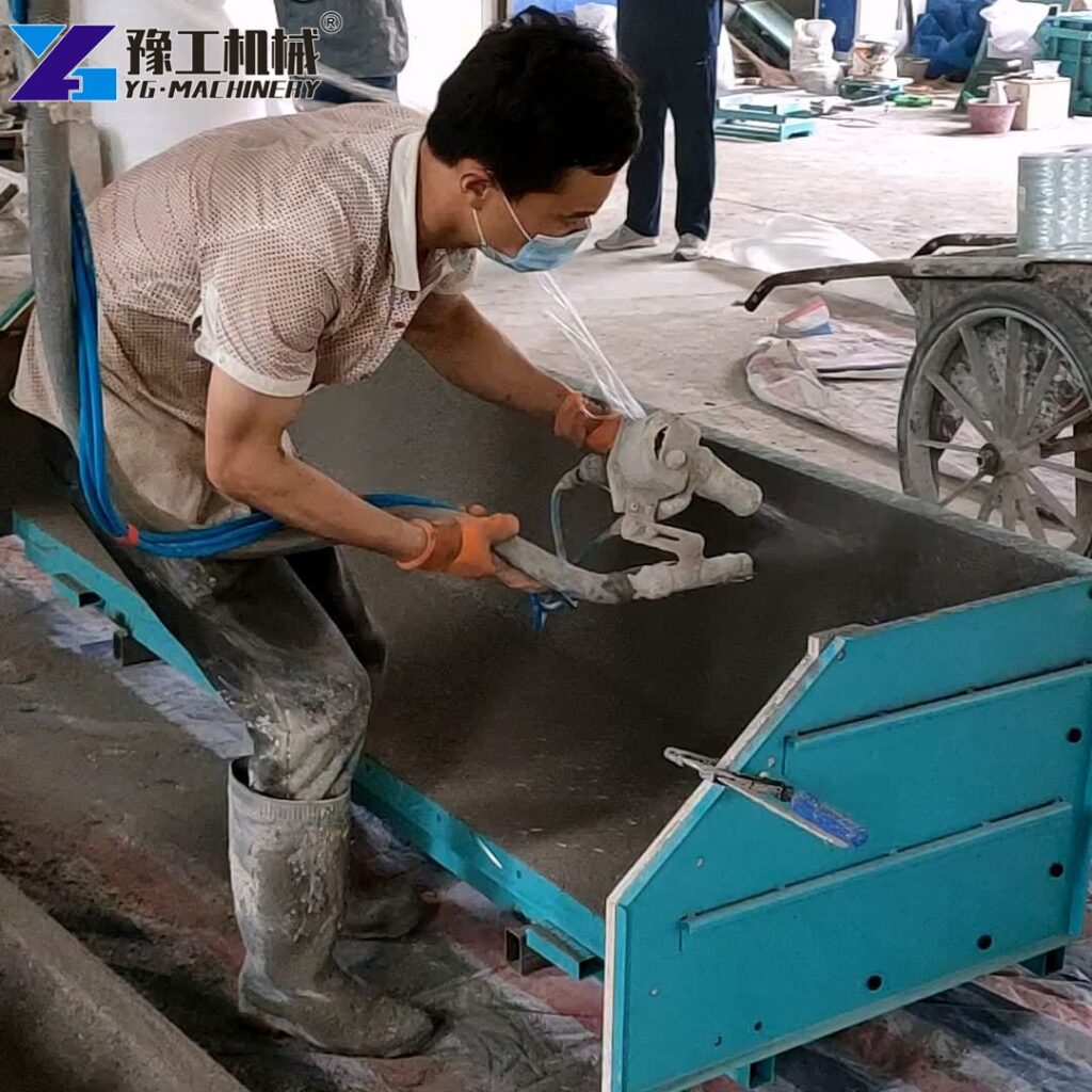 Spraying Glassfibre Reinforced Concrete Evenly