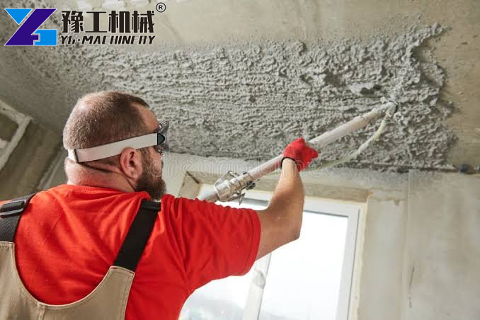 Stucco Sprayer Machine Working
