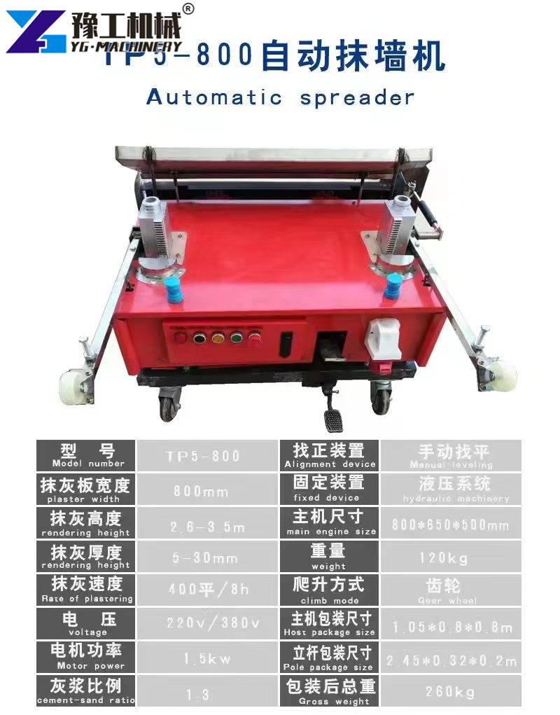 Compact Automatic Cement Plastering Unit