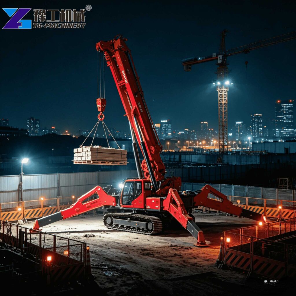 Compact Spider Crane Work