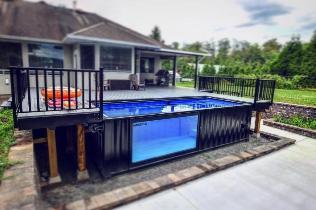 Glass Window Container Pool
