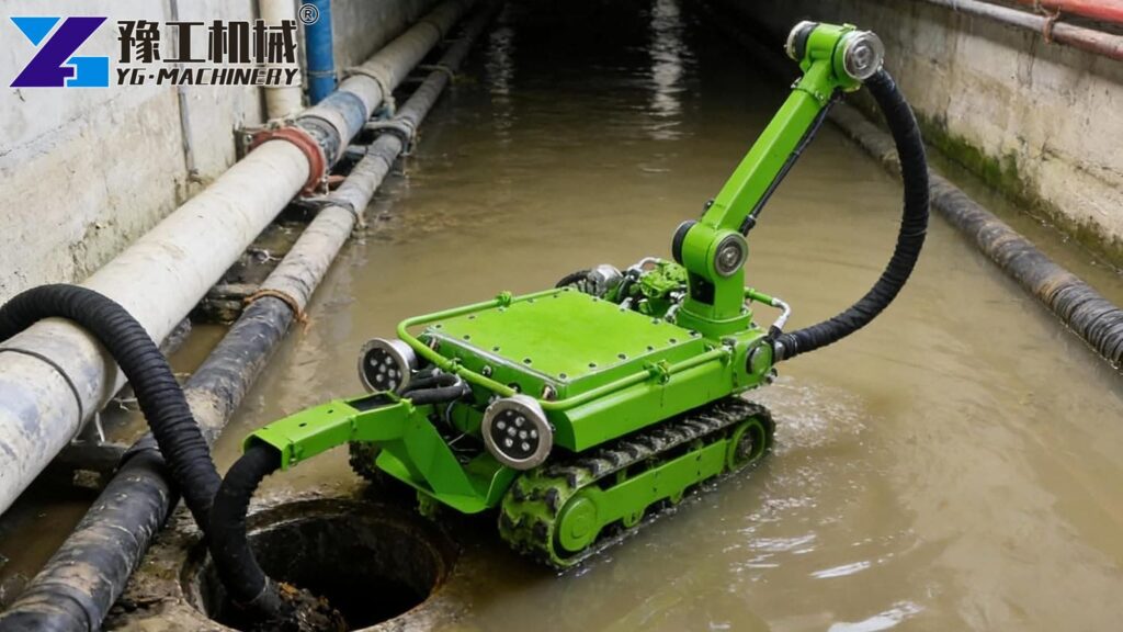 Crawler Dredging Robot In Action