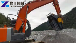 YG Concrete Crusher Bucket Exported to Malaysia Crusher Bucket On 40-Ton Excavator
