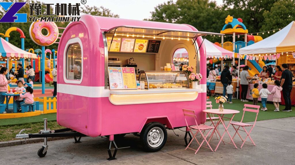 Custom Round Food Trailer Exterior