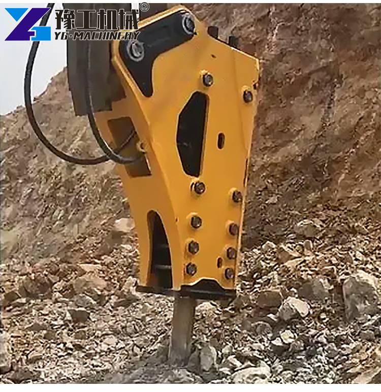Hydraulic Breaker Hammer On Excavator