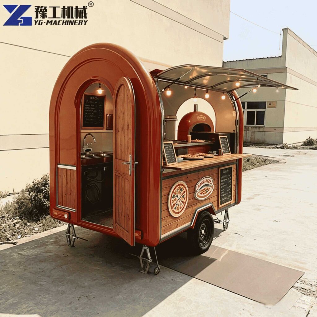 Round Food Trailer Service Window