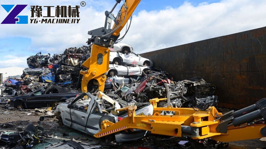 Car Dismantling Shear Attachment Working USA