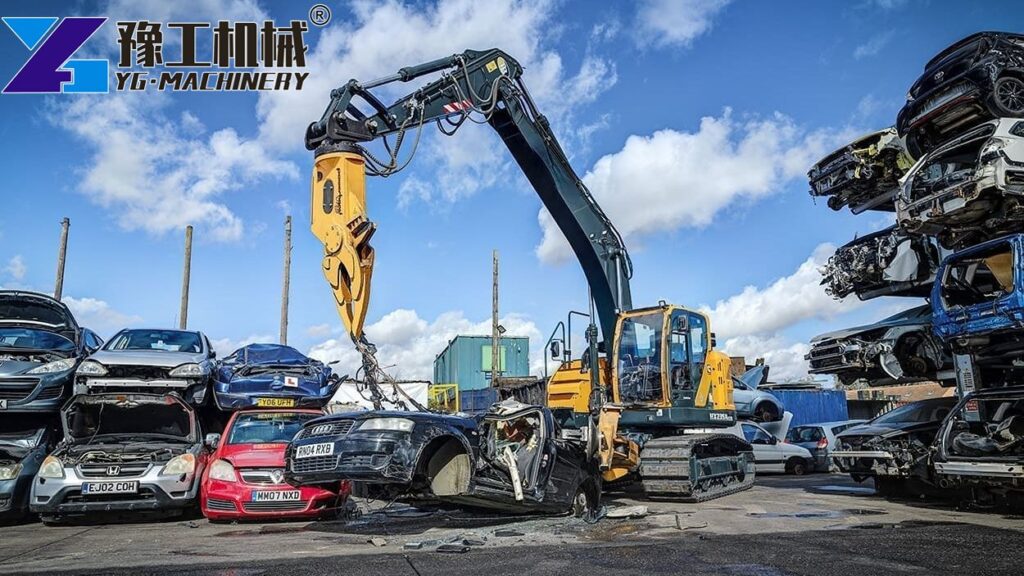 Excavator Scrap Vehicle Processing