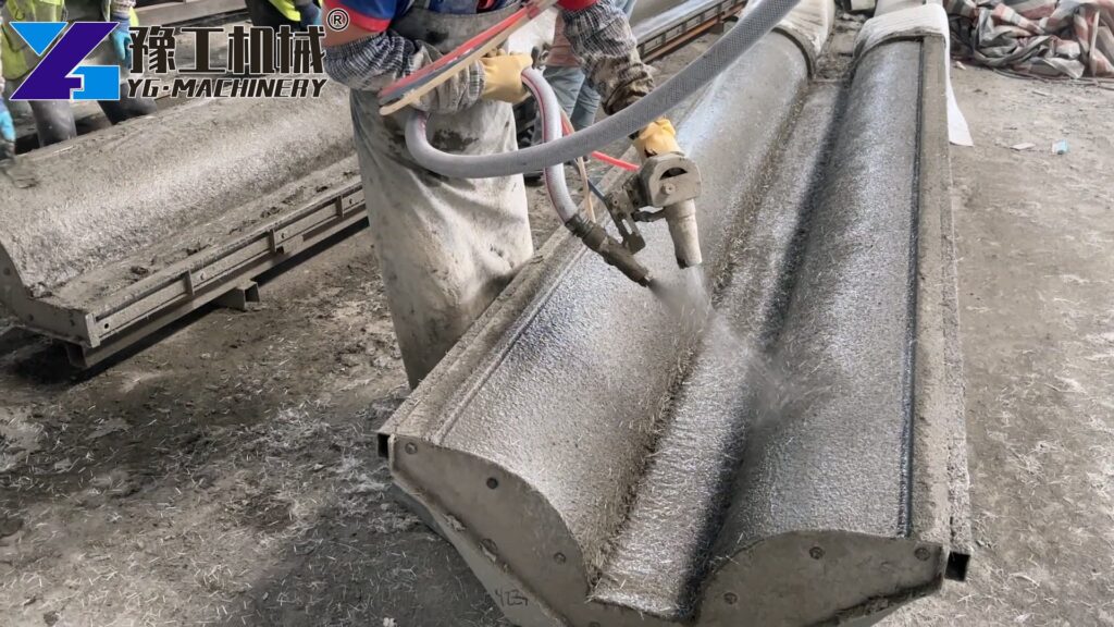 GRC Spray Machine Working