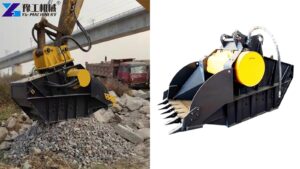 Excavator Crusher Attachment Hydraulic Crusher Bucket Crushing Concrete Rubble