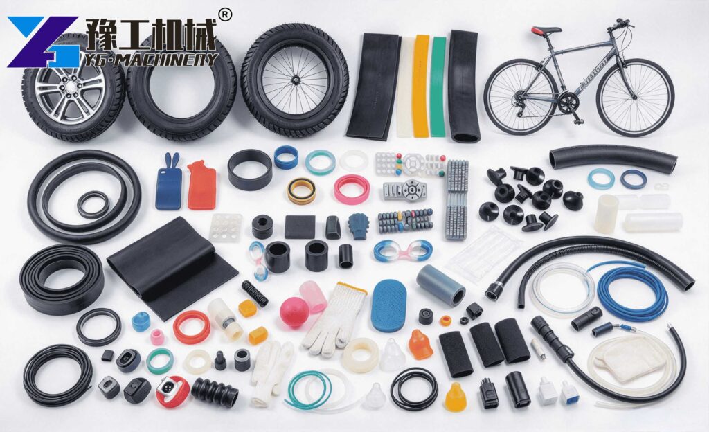 Rubber Mats and Sheets Produced by a Vulcanizing Press