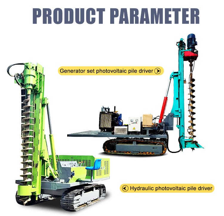 Solar Pile Driving Machine Drilling Six Meters